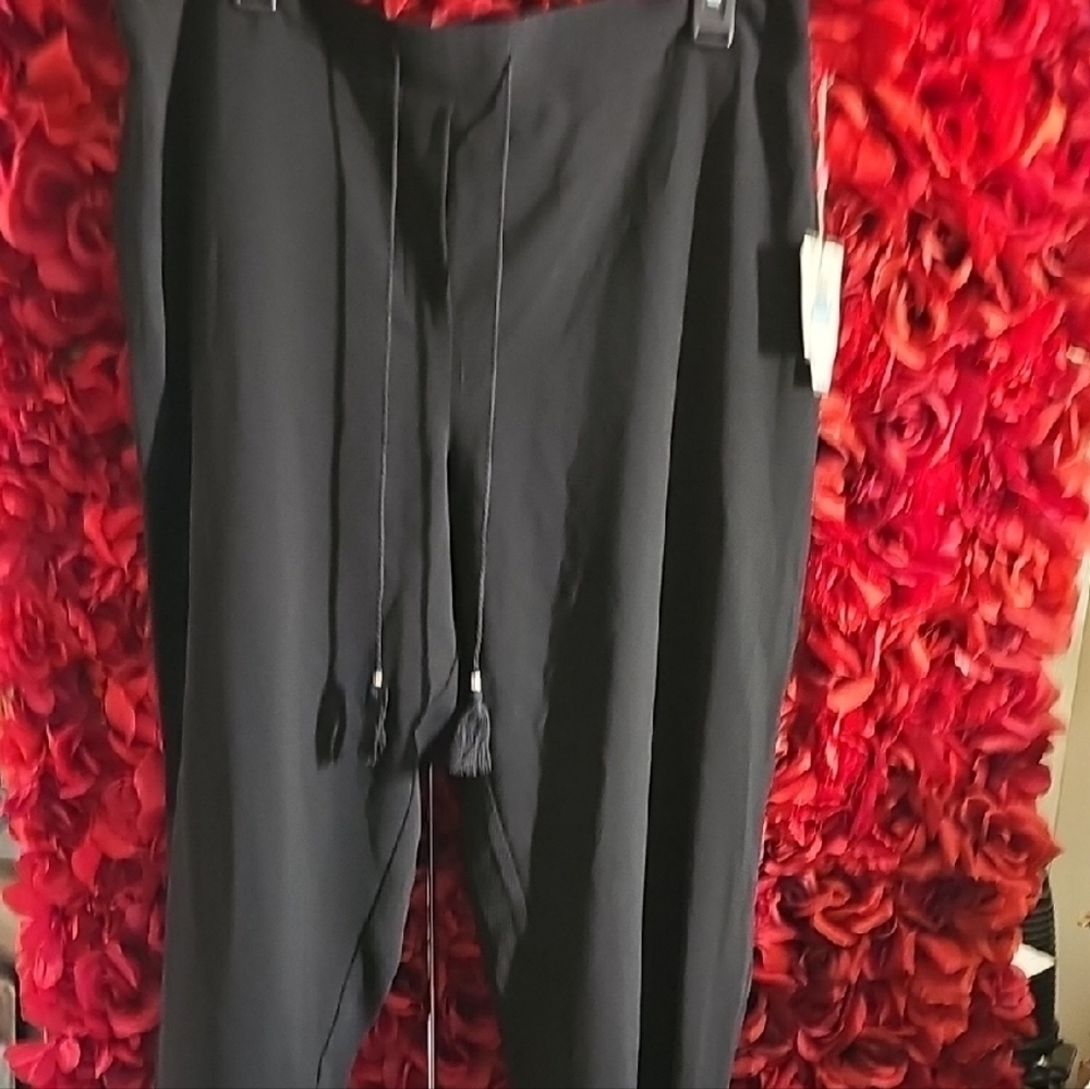 Rafaella NWT Black Drawstring Pants Size 16